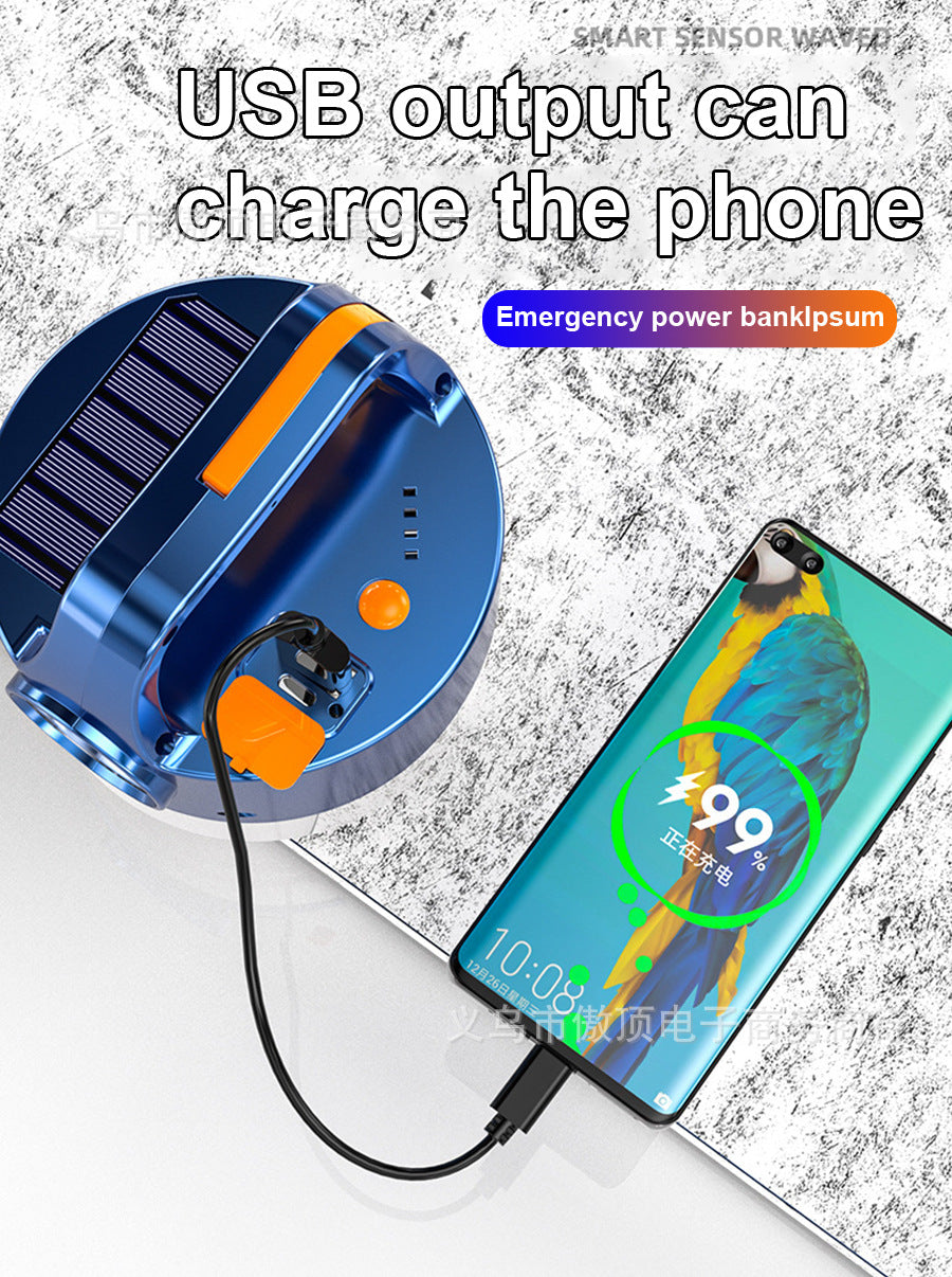 New tent light outdoor waterproof camping lamp LED Campsite Lamp USB Rechargeable Home Power Outage Emergency Light Flashlight