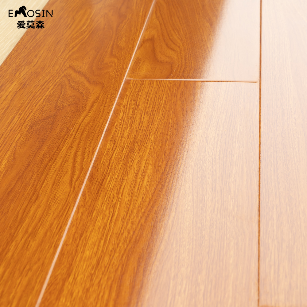 Waterproof Oak Gray White Resist Uv Finish Smooth Mirror Piano Surface Laminate Flooring