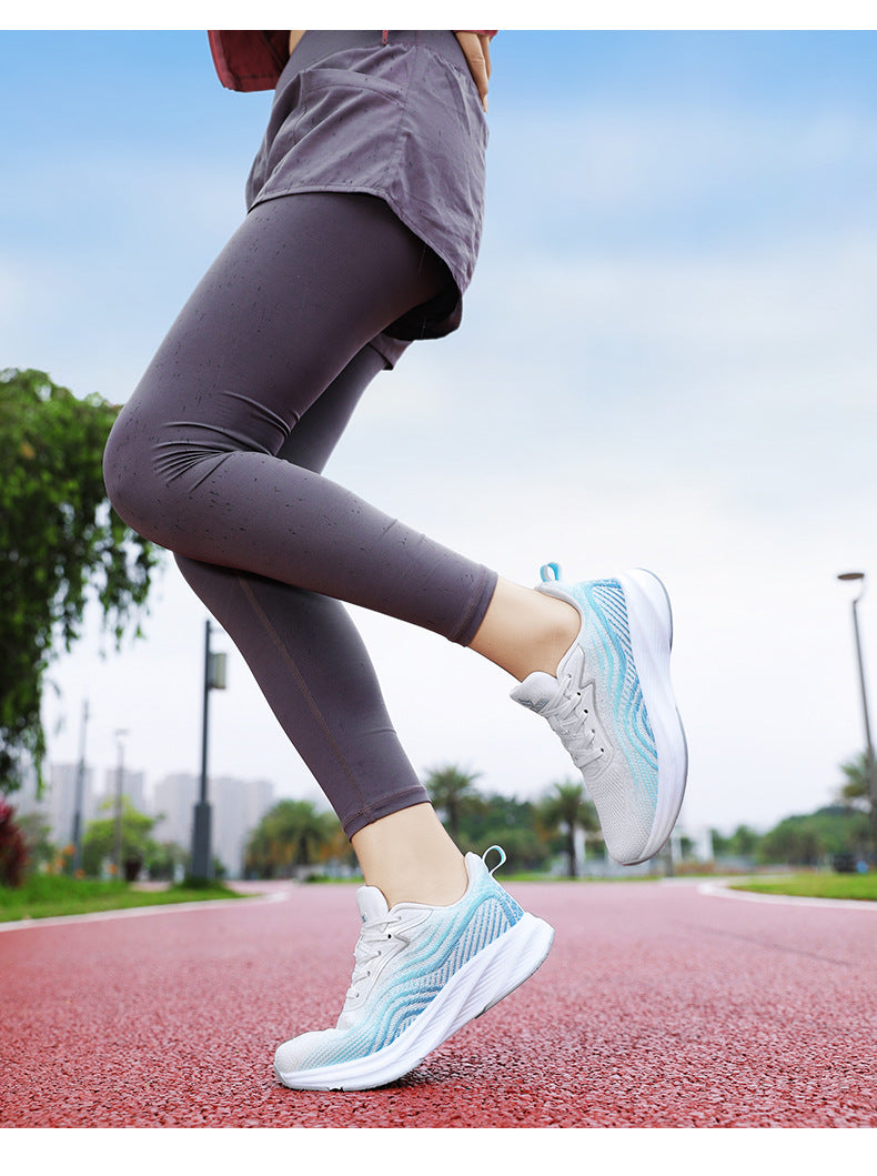 2024Chunxin Professional Running Shoes for Men and Women, Breathable Flyknit Mesh, Lightweight, Non-Slip, Student Physical Test Training Sports Shoes