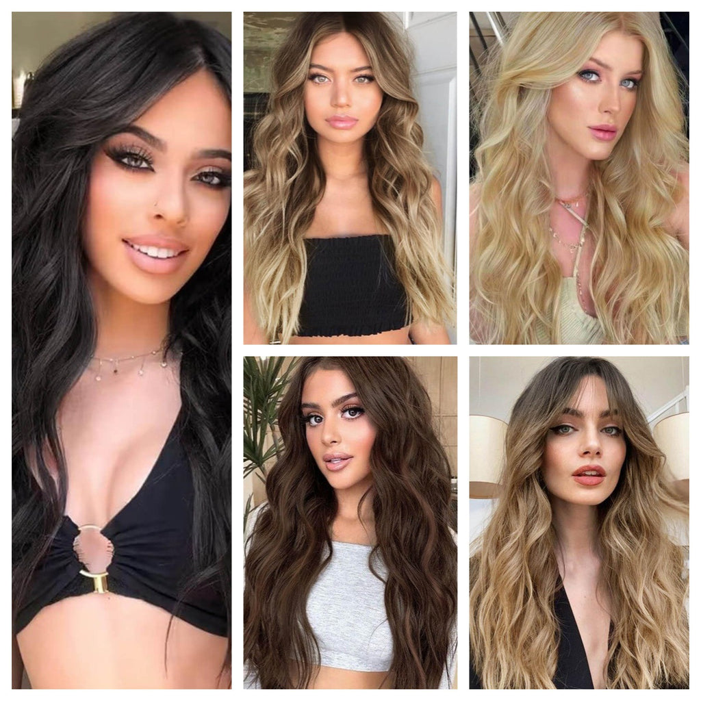 European and American Style Small Lace Hairpiece Realistic Scalp Synthetic Hair Export Wig for Women Gradient Top Middle Part Bangs Wig