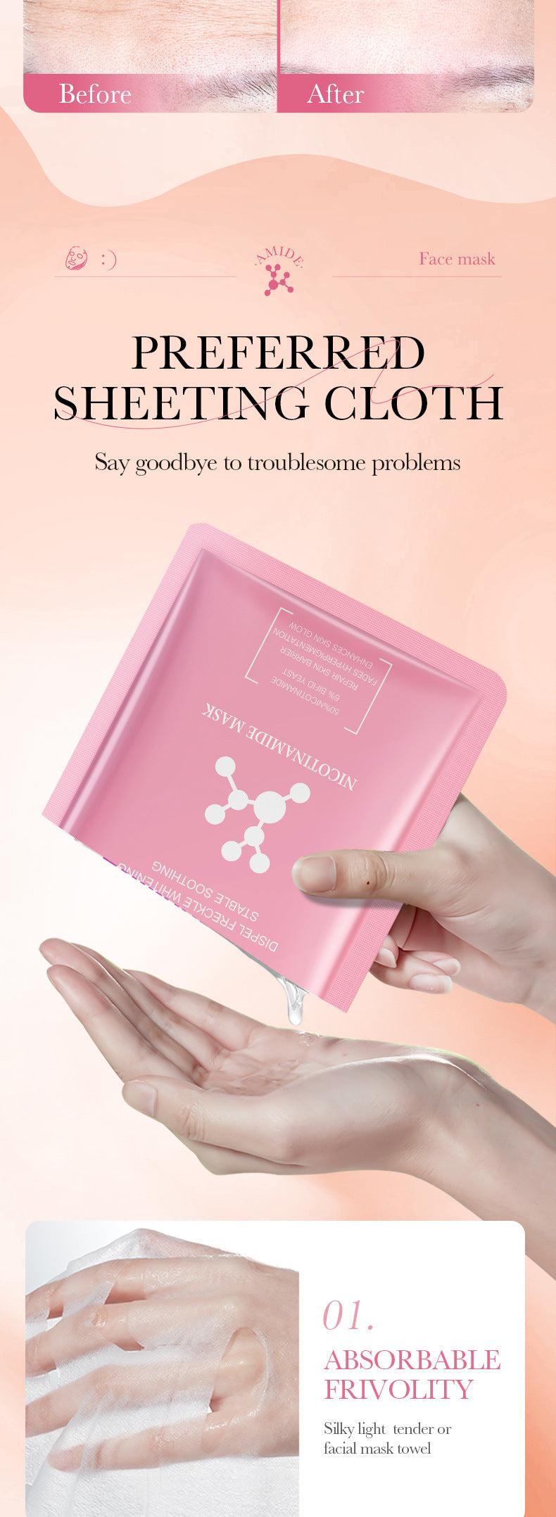Full English Mask25g BIOAOUA Dimension C Retinol Hydrating Moisturizing Mask Sheet Pack  Wholesale