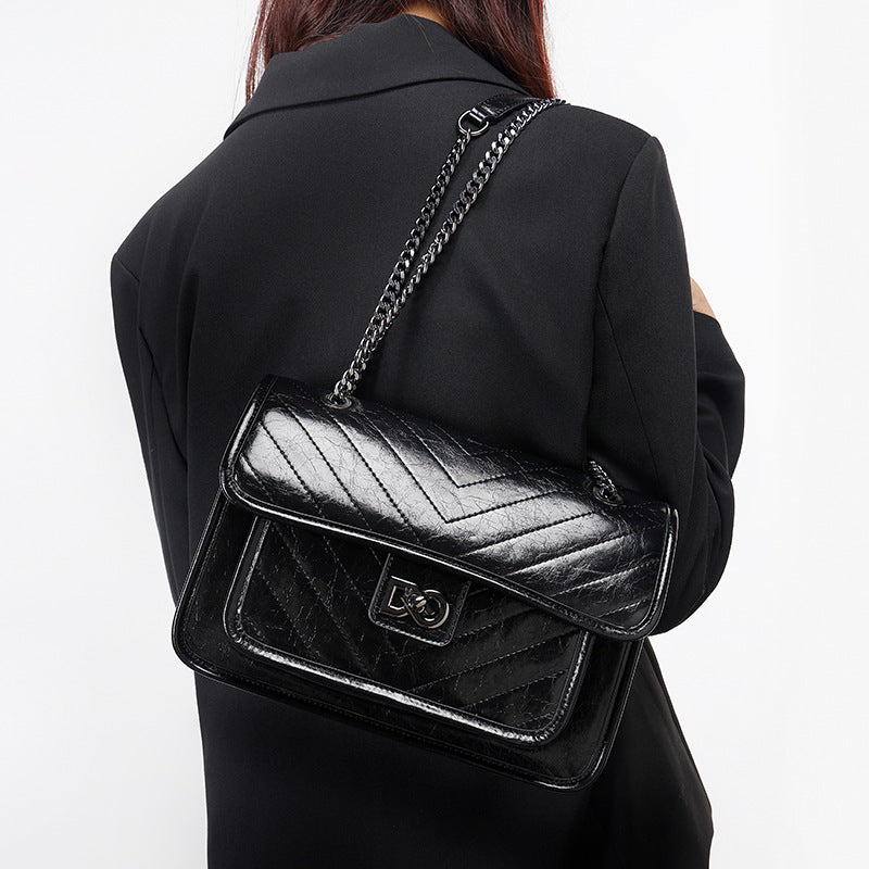 Chanel Style Quilted Chain Small Square Bag New Women's Single Shoulder Crossbody Bag Light Luxury Crossbody Bag Trendy Bohemian Bag