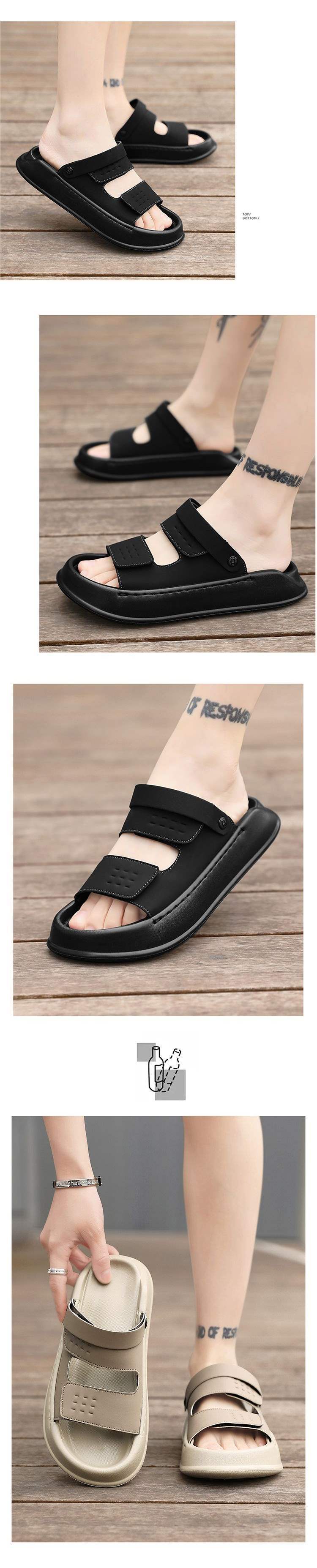 Men's Sandals2025Summer New Men's Dual-use Sandals for Outdoor Wear and Driving, Soft Sole Beach Shoes, Trendy Fashion Non-slip