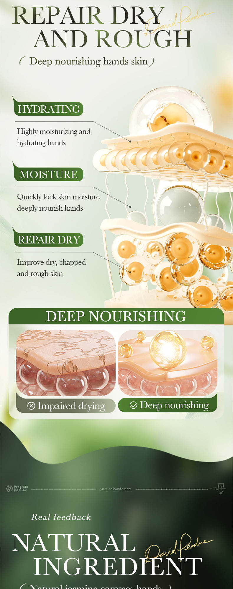 Flower Moisturizing Hand Cream BIOAOUA Autumn and Winter Sakura Moisturizing Hand Cream Cross-Border Foreign Trade Wholesale