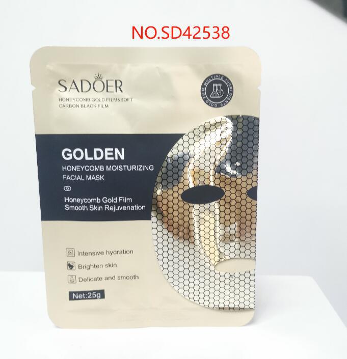 Full English Gold Mask SADOER Golden Honeycomb Mask Sheet Pack Moisture replenishment  Foreign Trade Wholesale