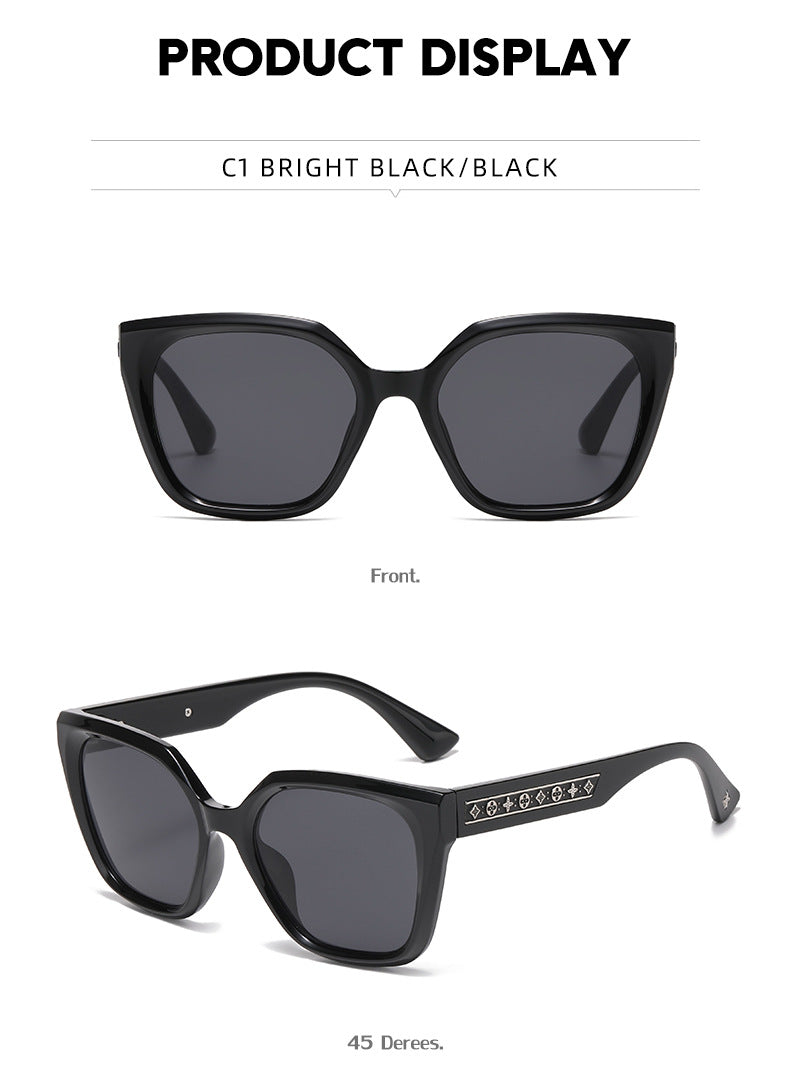 2025New European and American Fashion Large Frame Cat Eye Sunglasses for Women High-end Sunglasses Wholesale sunglasses