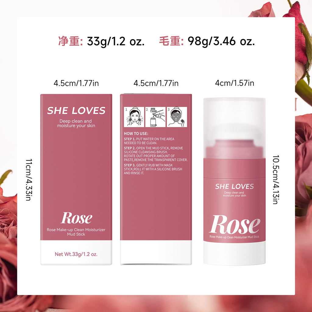 Exclusive Supply Rose Makeup Remover Balm Dissolving Makeup Eye Lip Face 3-in-1 Gentle Non-Irritating Makeup Remover Oil Lotion