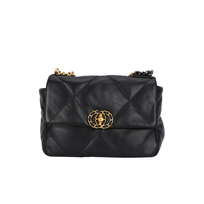 French Retro New Soft Elegant Sheepskin Shoulder Bag Clutch Trendy Fashion Chain Crossbody Women's Bag