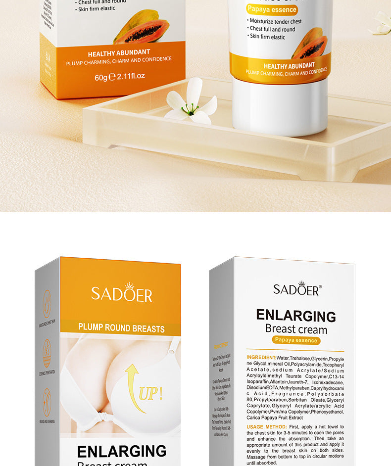 Full English Body Cream SADOER Papaya Coconut Extract Body Care60g  Foreign Trade Factory Direct Sales