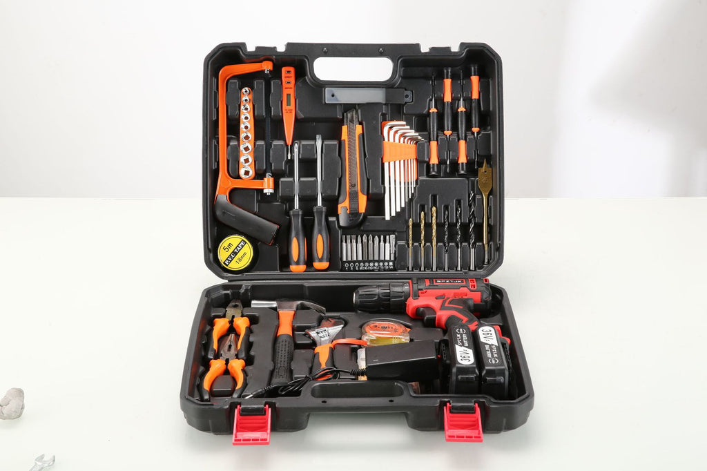 Rechargeable Electric Drill for Home Use, Electrician and Carpenter Lithium Drill, Portable Car Tool Box, Multifunctional Electric Screwdriver