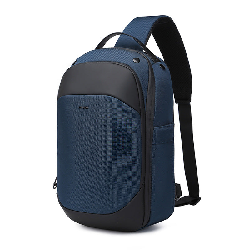 OZUKO Business Chest Bag Men's Large Capacity Waterproof Crossbody Bag High-end trendy brand simple commuter portable bag