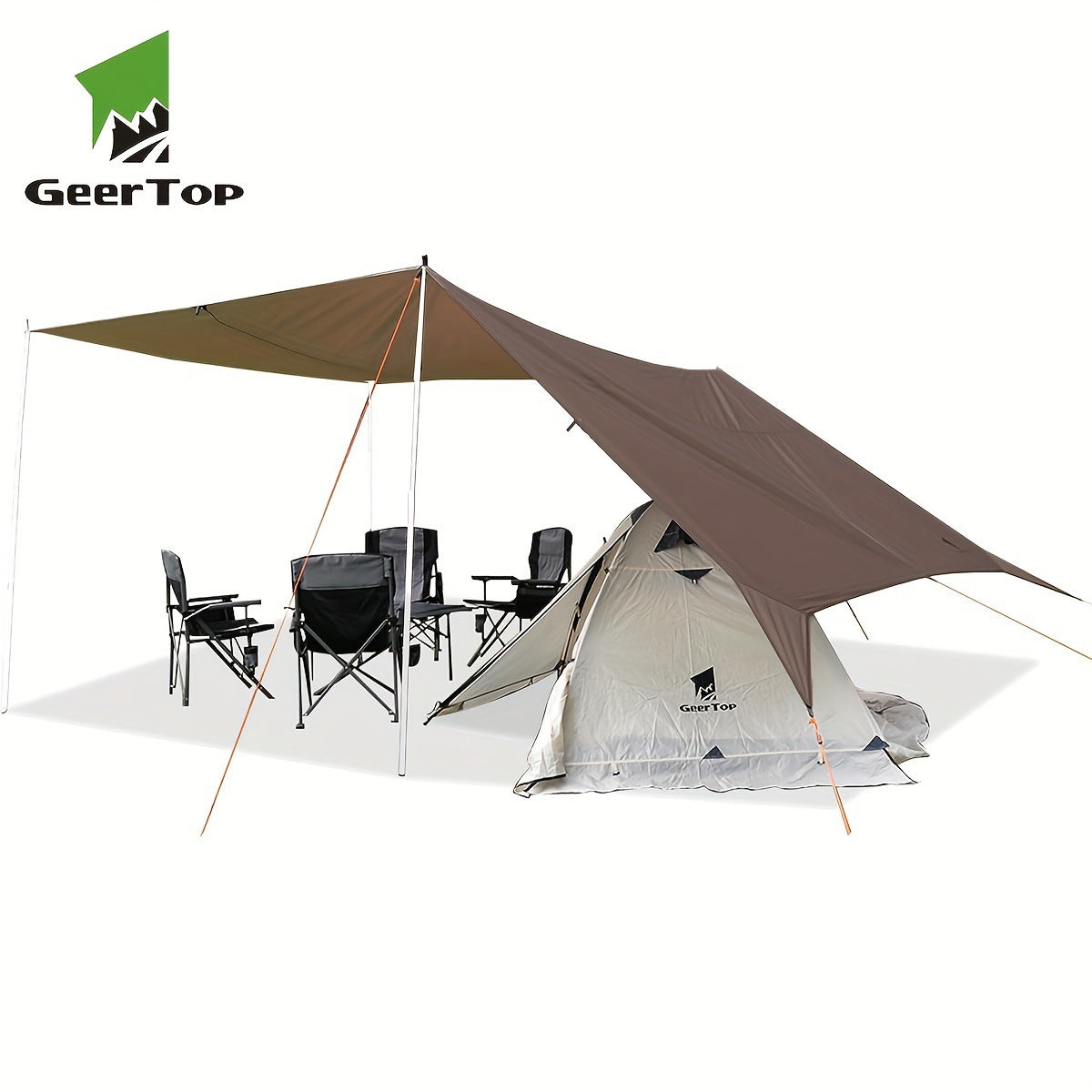 Outdoor Canopy Camping Waterproof Sunshade Large Space Four-Corner Canopy Portable Multi-Functional Setup
