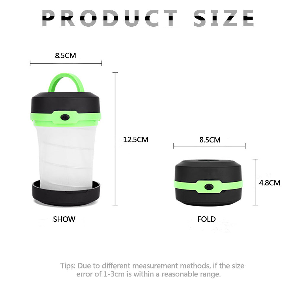 Outdoor Waterproof LED Camping Light Tent Light Retractable Camping Light Dry Battery Portable Emergency Light Night Light