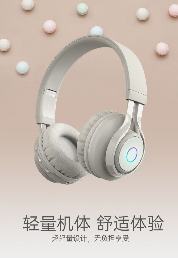 Hot-selling Over-ear Headphones Bluetooth Long Battery Life Children's Student Bluetooth Headphones Wireless High-Quality Sound Headset