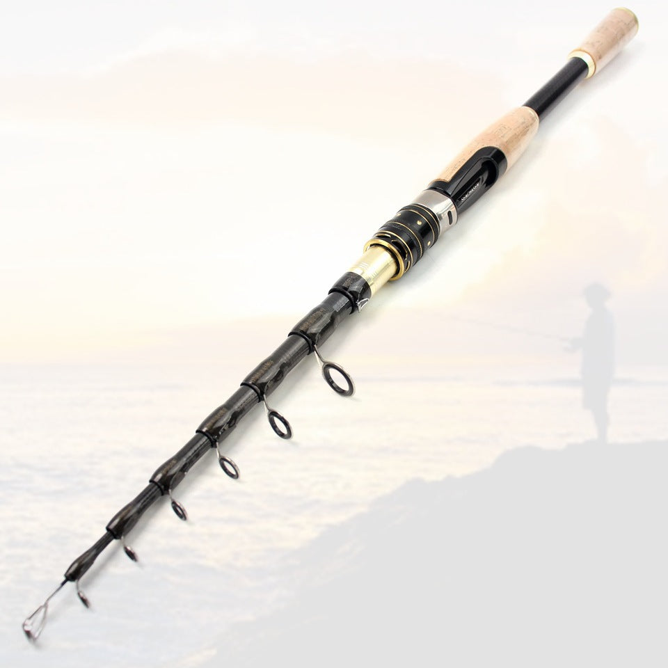 Manufacturer Wholesale Dropshipping Fishing Gear Ultra Short Portable Fishing Rod Small Sea Rod Carbon Fiber Fishing Rod Telescopic Lure Rod