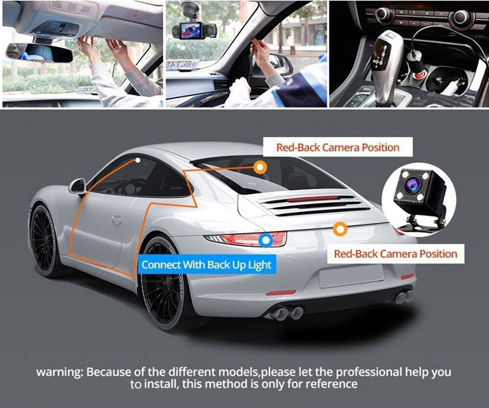 4Recording4Lens Phone WIFI High Definition Internet1080P Infrared Night Vision3Inch Large Screen Rearview Camera Model