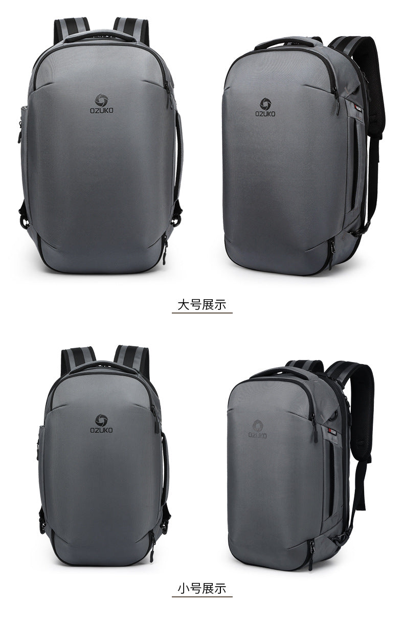 ozuko Business Backpack Men's Computer Backpack Large capacity simple trendy waterproof travel commuter bag
