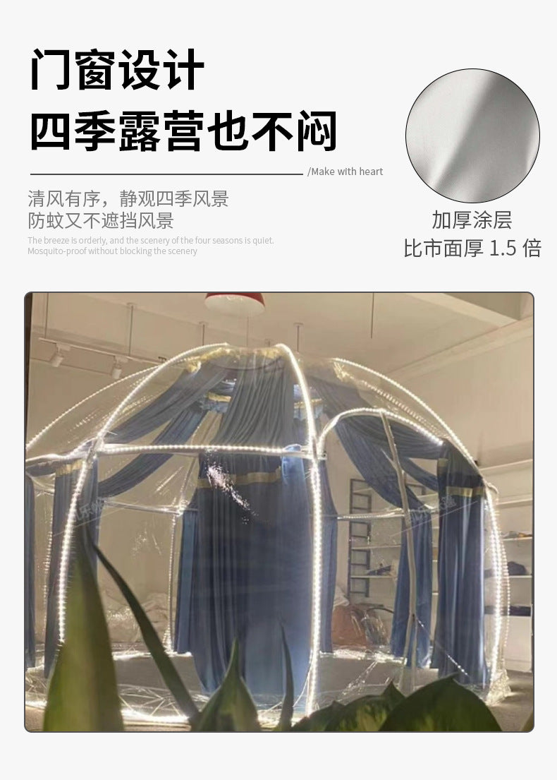 Factory Customization PC Starry Sky Room Bubble House Dining Homestay Transparent Spherical Tent Mongolian Yurt Tent Farmhouse