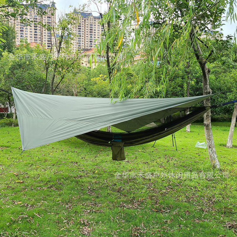 Outdoor Diamond-Shaped Canopy Hammock Sunshade Waterproof Sun Protection Portable Patio Garden Sunshade Sail