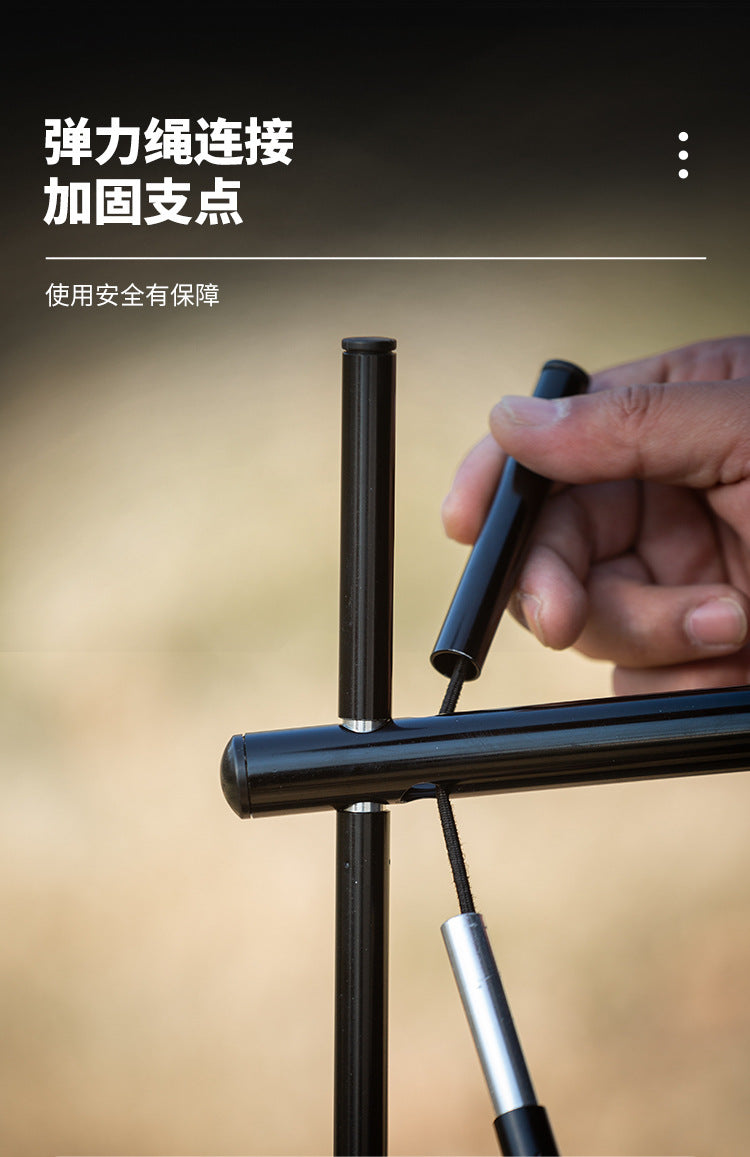 Outdoor Folding Triangle Storage Rack Hanging Rack Light Stand Camping Portable Ultra-light Aluminum Alloy Storage Rack Camping