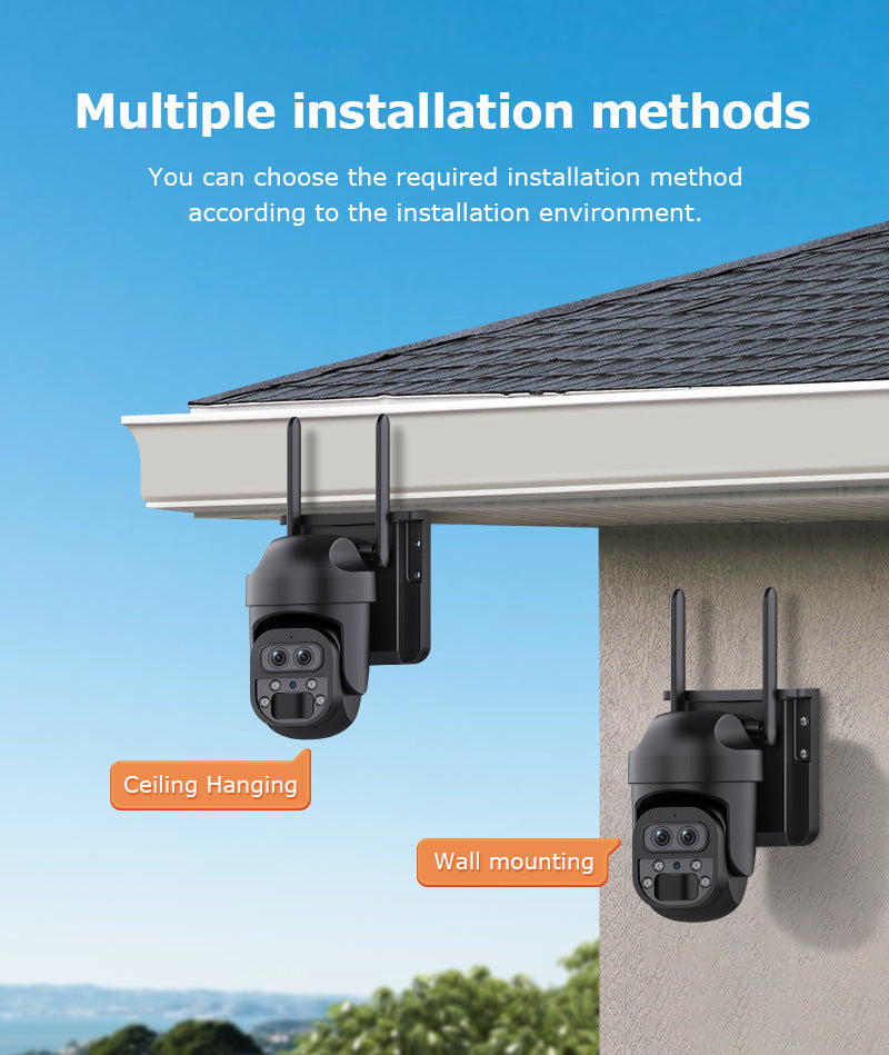 4G Solar Camera Camera12High Magnification Low Power Consumption Surveillance600Wanquan Color Camera Outdoor Waterproof