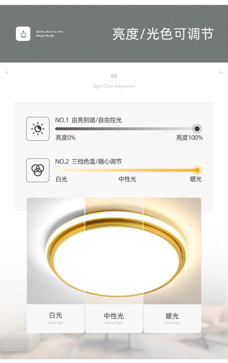 led Ceiling Lamp Master Bedroom Lamp Cozy Modern Minimalist Children's Room Lamp Creative Personality Room Lamp Ceiling Light Fixture