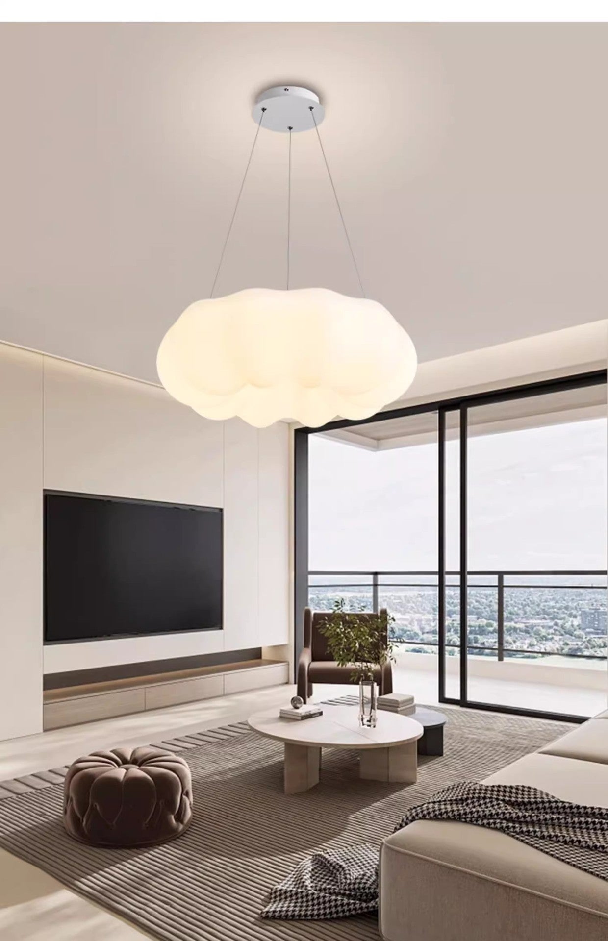 Pumpkin Ceiling Light Cream Style Creative Cloud Master Bedroom Light Round Kindergarten Princess Children's Room Light