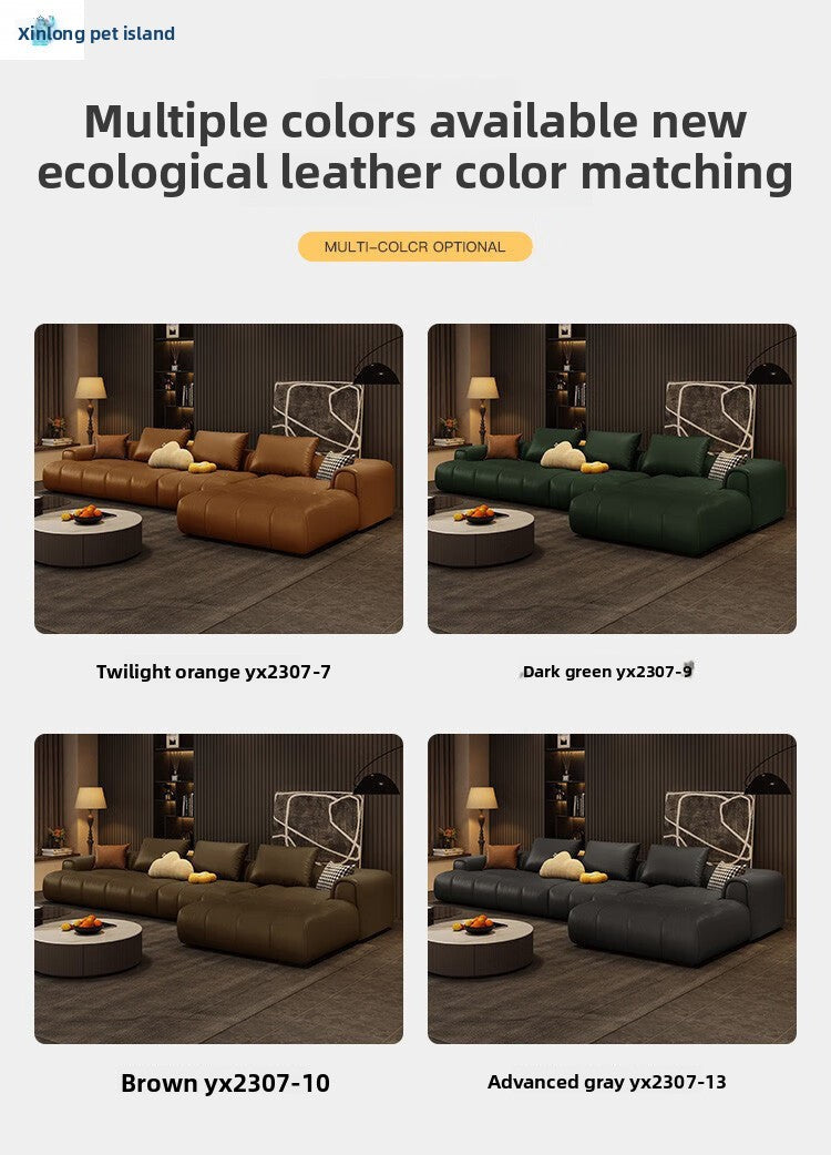 Modern Light Luxury Cloud Puff Internet Celebrity Style Tech Fabric Sofa Small Apartment Living Room Cream Style Straight Row