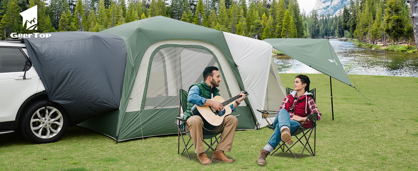 Fully Automatic Tent Outdoor Car Tail Quick Open5-8Rainproof and Sunproof Family Camping Gear, No Setup Needed, Quick Setup