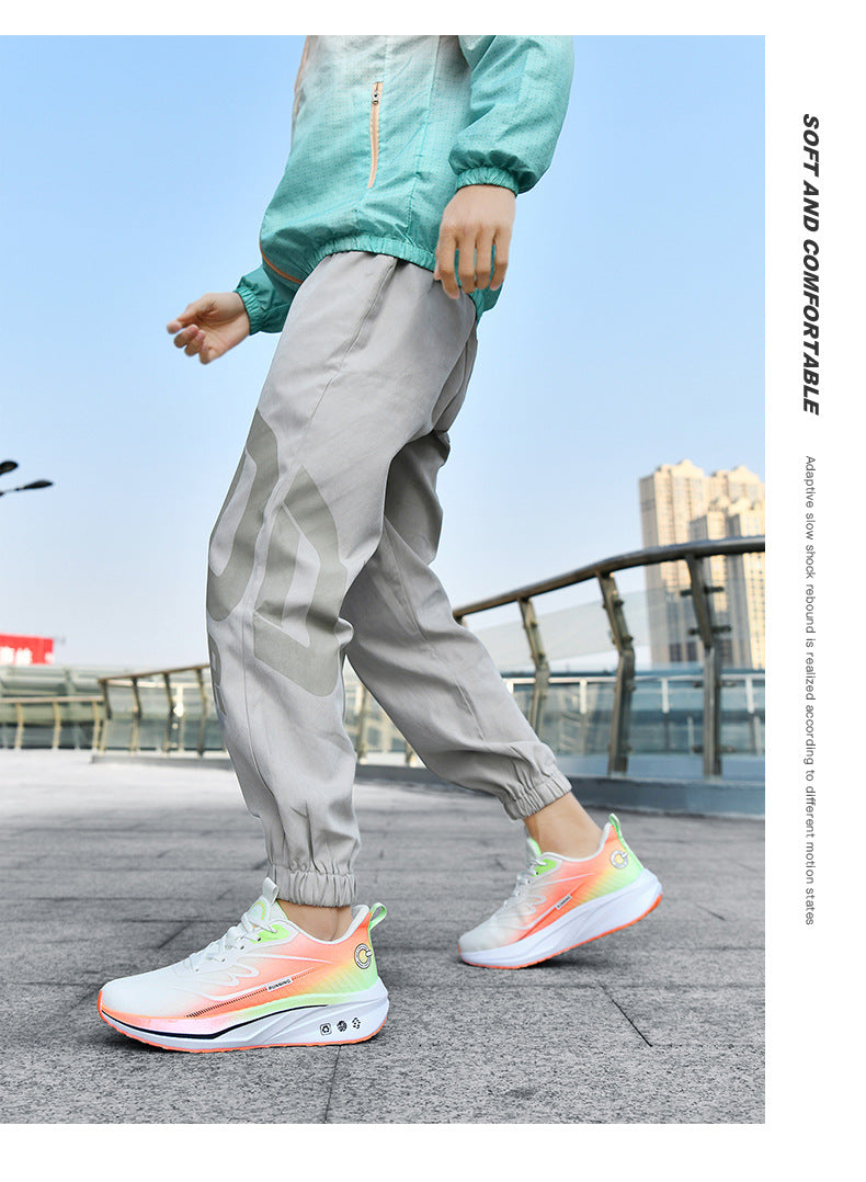 2025Large Size Marathon Running Shoes for Men and Women, Outdoor Aerobic Running, Lightweight and Breathable, Student Physical Test Running Shoes