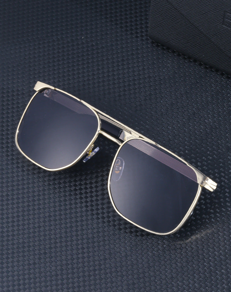 Men's Sunglasses Driving Fashion Internet Celebrity David Same Style Square Frame Sunglasses Men's Trendy Outdoor Hiking Glasses shades
