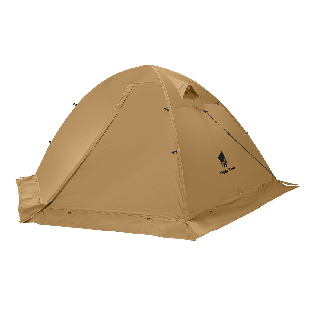 Jituo Journey Four Seasons Tent Outdoor Mountaineering Hiking Double Layer Tent for Two Persons Camping Tent Cold and Rainproof