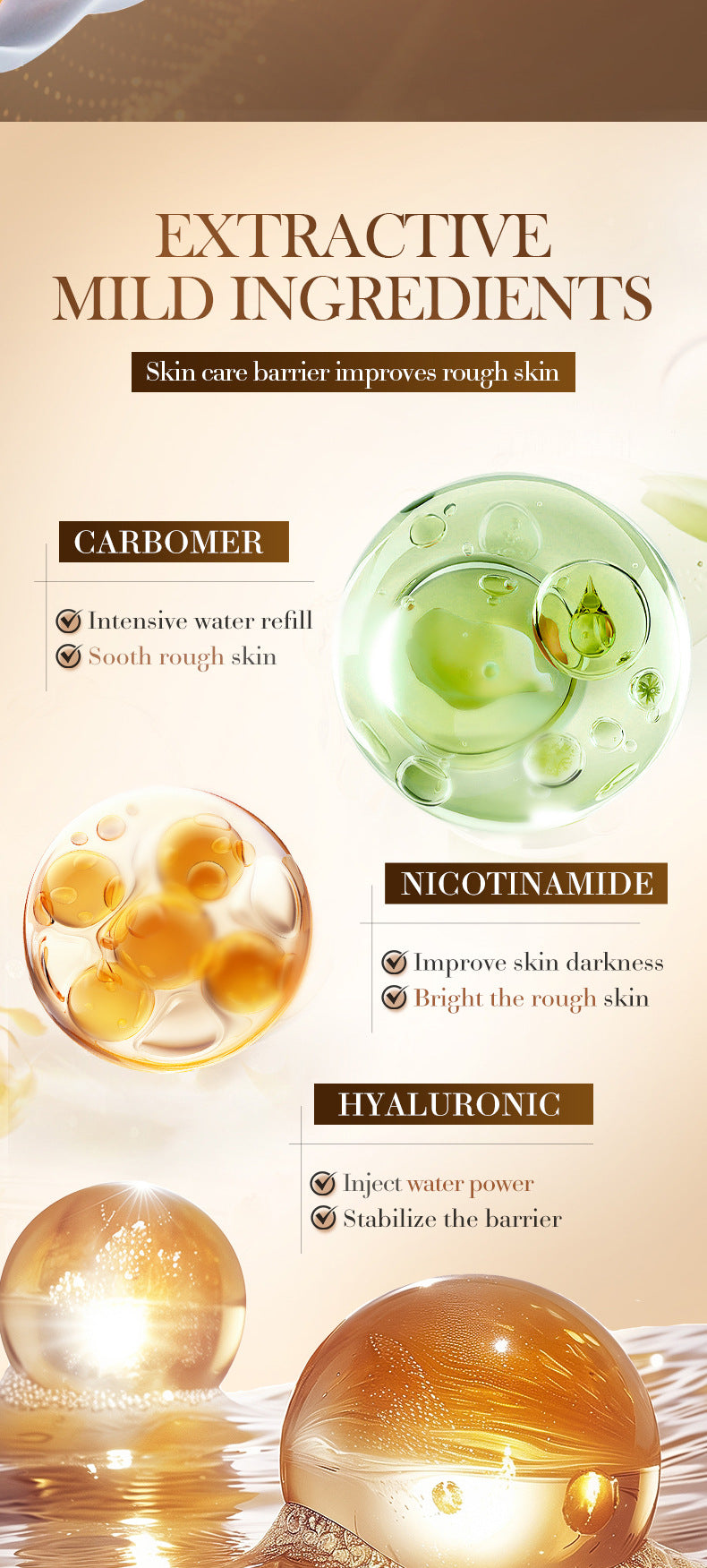 Hyaluronic Acid Hydrating Moisturizing Serum SADOER Skin rejuvenation and moisturizing essence liquid cross-border wholesale