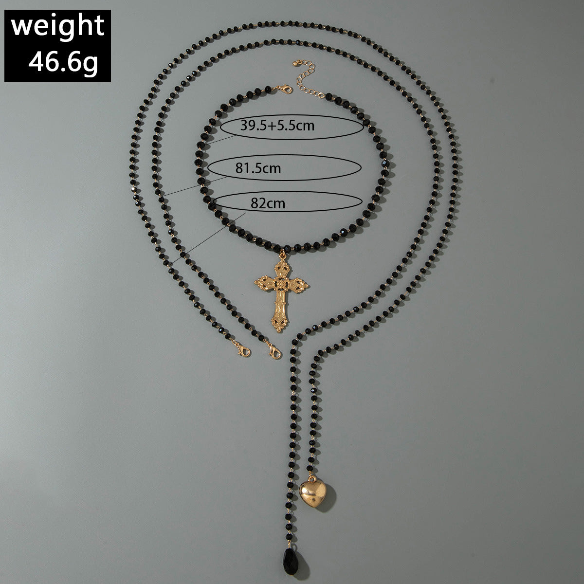 European and American Fashion Jewelry Beaded Tassel Double Layer Long Necklace Elegant Multi-layer Wear Y Type Necklace Ornament