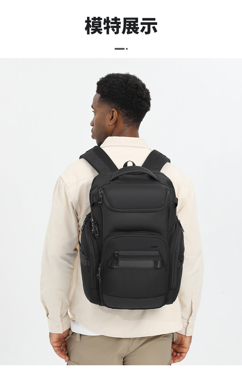 OZUKO Business Backpack Men's Computer Backpack Waterproof Large Capacity Commuting Simple High-end School Bag
