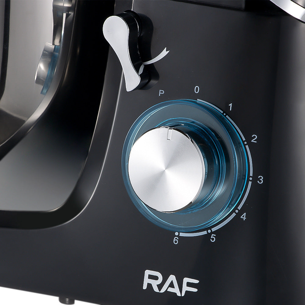 RAF European Standard Stainless Steel Bowl High-Power Dough Mixer Household Multi-Functional Chef Machine Dough Blender R.6677