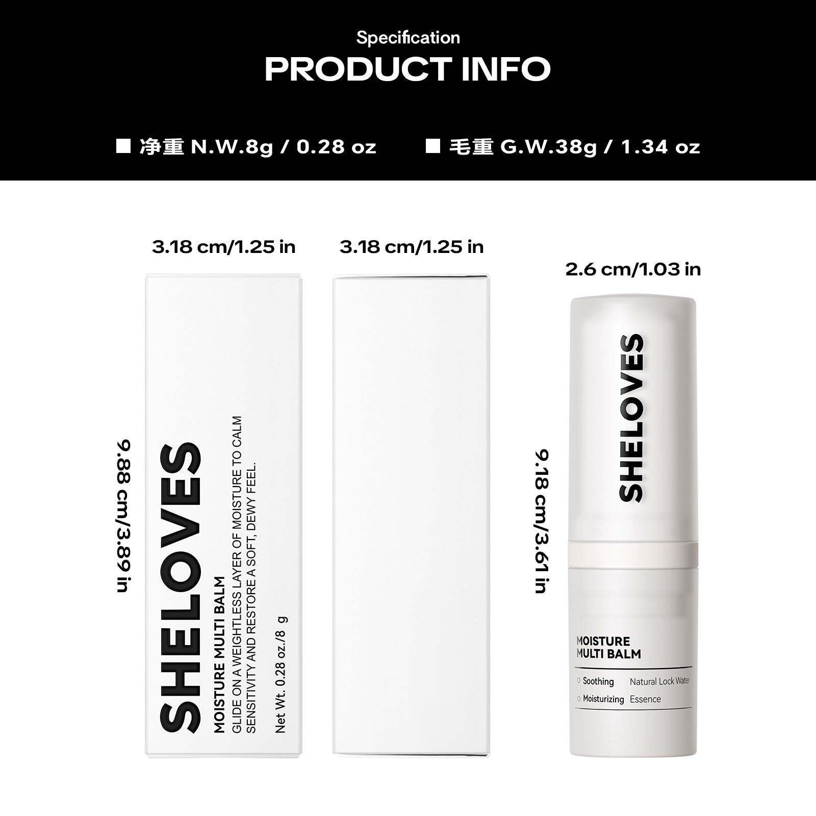 Exclusive Supply sheloves Double-effect Moisturizing Essence Stick Makeup Primer Hydrating Moisturizing Cream Skin Care Cream