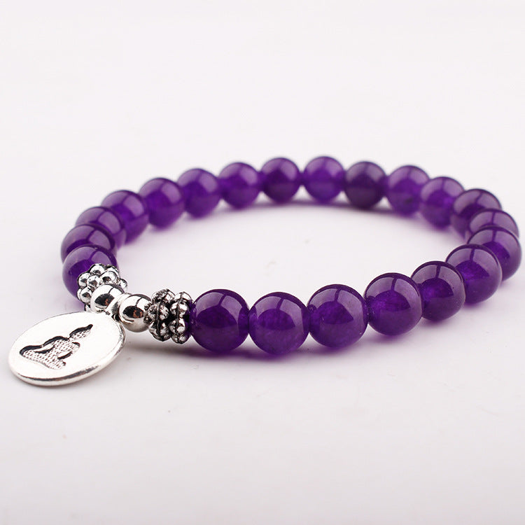 AliExpress8mm Volcanic Lava Stone Bracelet Natural Emperor Stone Couple Fashion Bracelet Factory Direct Sale