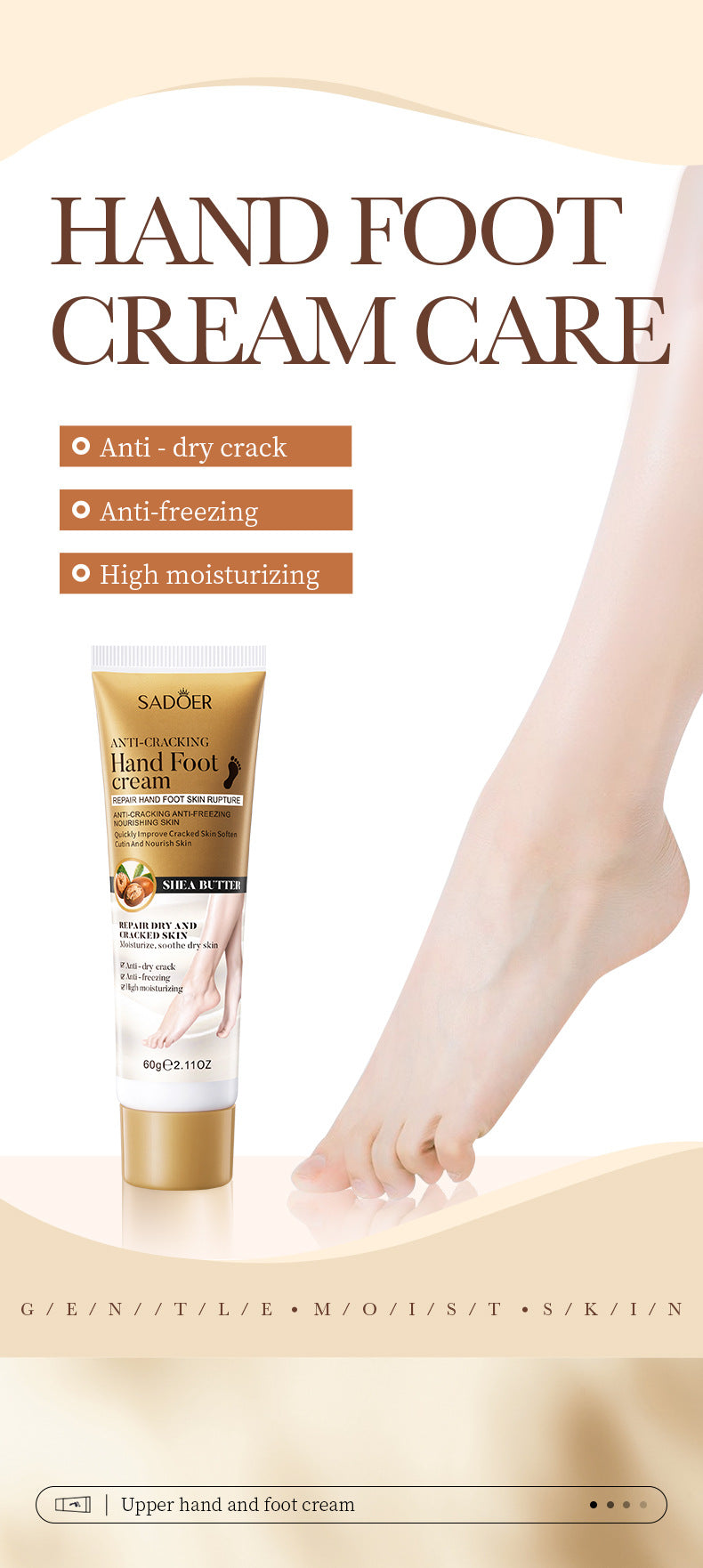 Full English Hand and Foot Cream60g SADOER Hydrating, moisturizing, anti-cracking, hydrating fragrance hand cream for  foreign trade wholesale