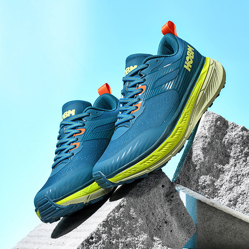 Running Shoes Sports Trendy Shoes Summer Soft Sole Lightweight Breathable Jump Rope Wide Last Marathon Jogging Thick Sole Cushioning Men's Shoes