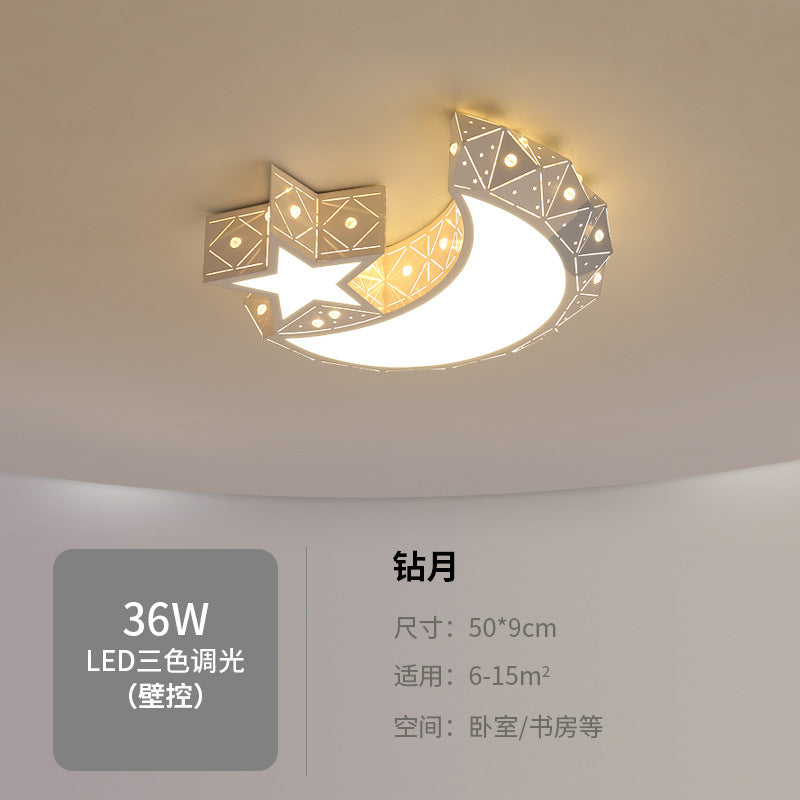 New Bedroom Lamp Simple Fashion Children's Room Lighting Warm Romantic Living Room Decor Creative LED Ceiling Lamp