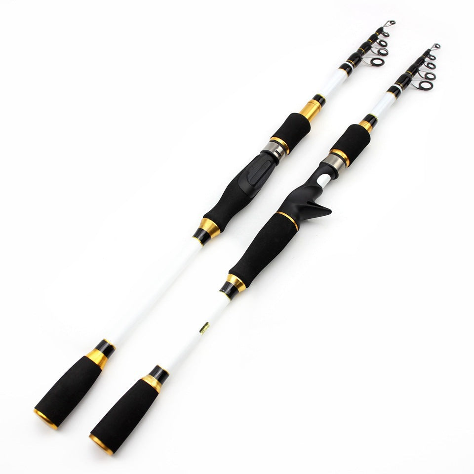A European and American Style Straight Handle Telescopic Lure Rod Portable Carbon Fishing Rod Sea Rod Bass Carp Rod