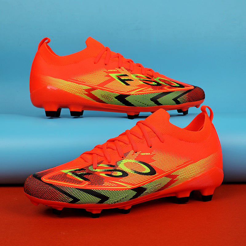 Manufacturer Football Shoes Long Spikes Student Adult Outdoor Turf Training Shoes Professional Competition Sports Shoes Wholesale