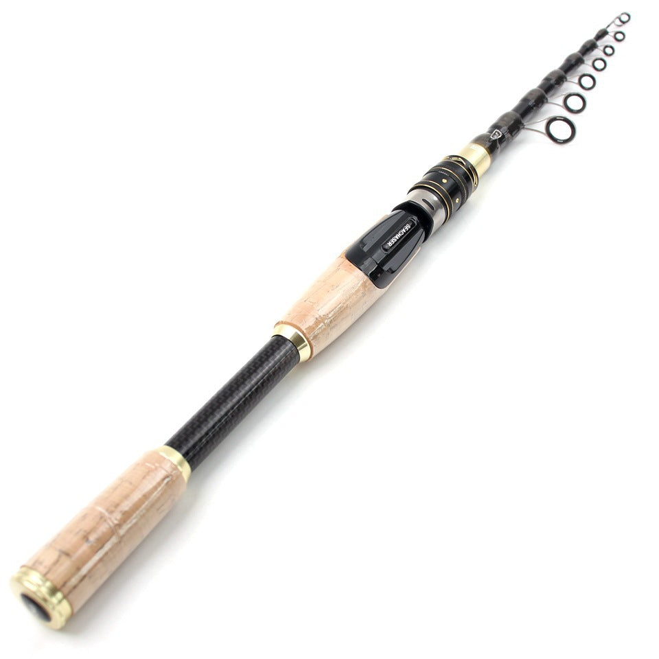 Manufacturer Wholesale Dropshipping Fishing Gear Ultra Short Portable Fishing Rod Small Sea Rod Carbon Fiber Fishing Rod Telescopic Lure Rod