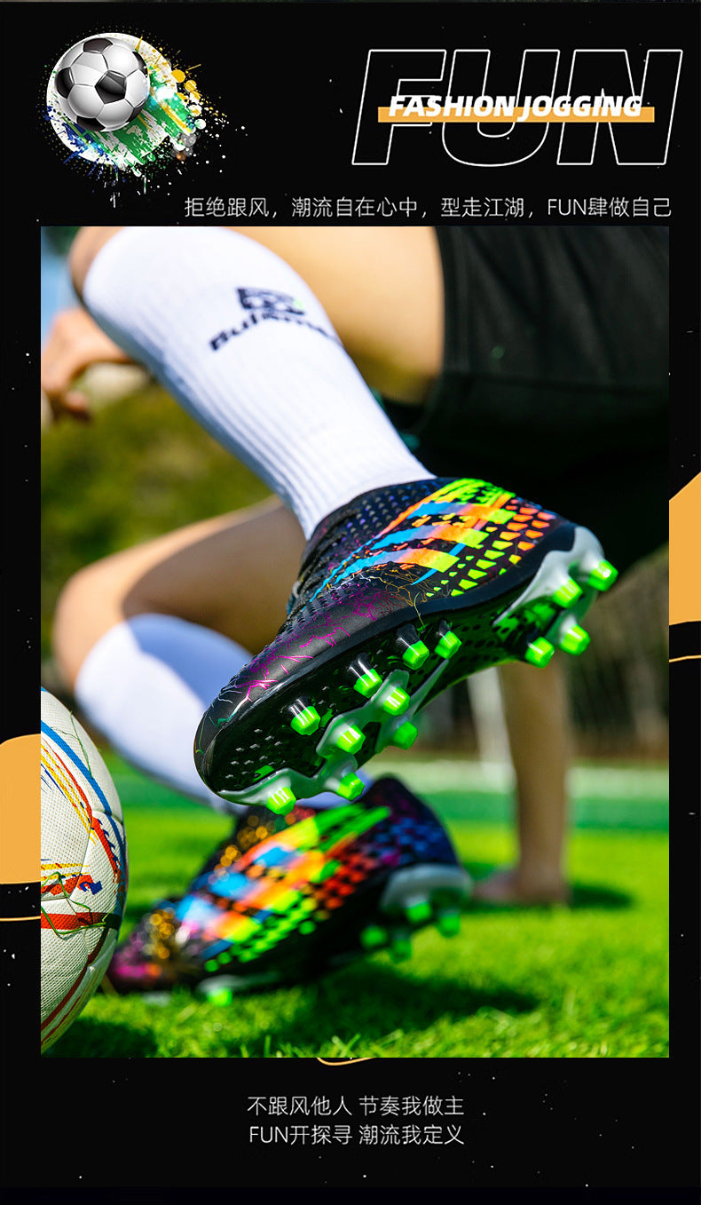 New professional football shoes for men and women AG Spike TF Broken Nail Youth Student Grassland Competition Training Shoes