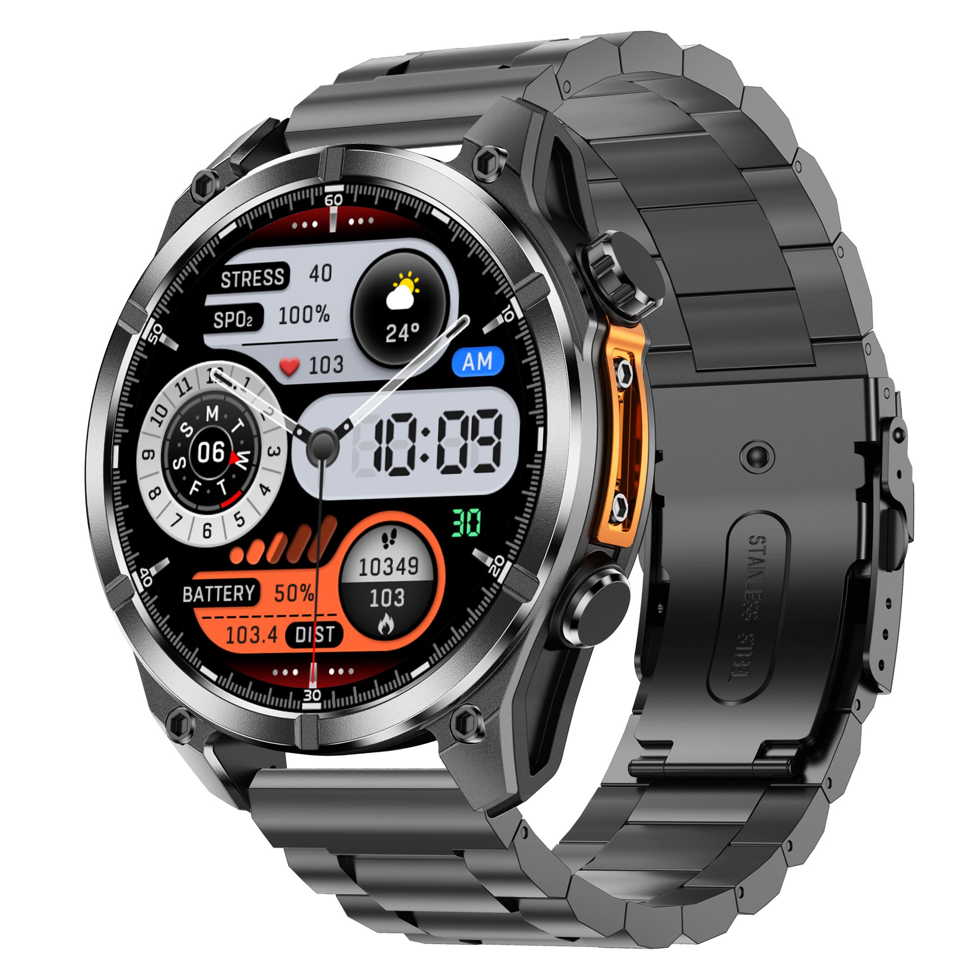 HD300Smart Watch Bluetooth Call Heart Rate Monitor Pedometer Sleep Altitude Barometric Pressure Depth Waterproof Sports Three-Proof