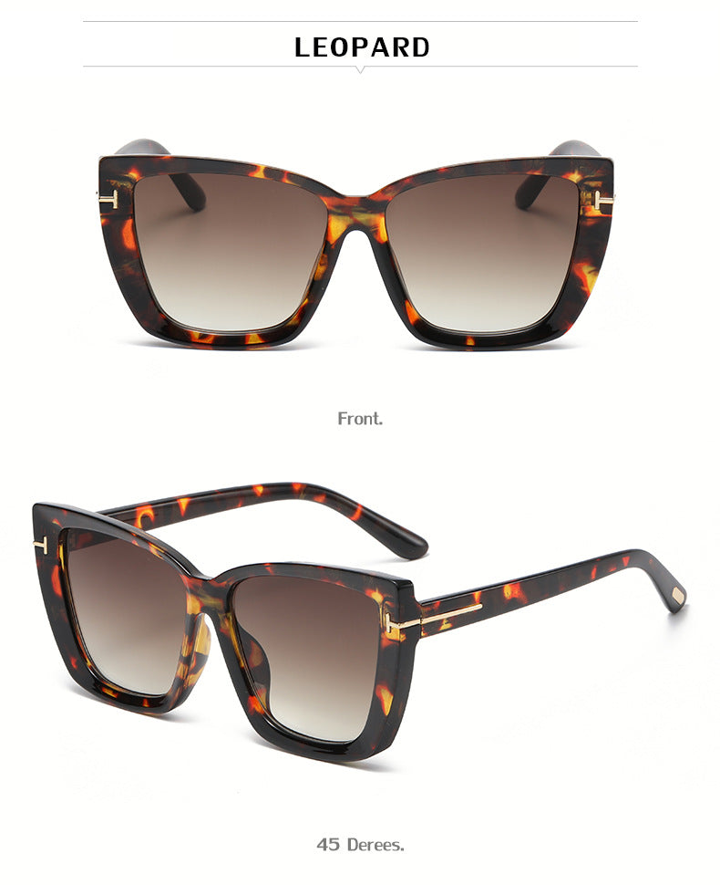 European and American Fashion Cat Eye Sunglasses for Women with High-end Feel Korean Style T Fashionable Sunglasses for Women Wholesale