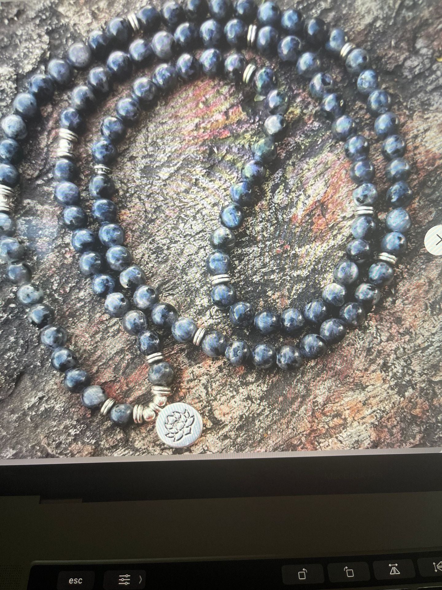 Popular Natural Stone White Pine Gold Flakes Bracelet Bracelet Unisex Bracelet Manufacturer Direct Sale