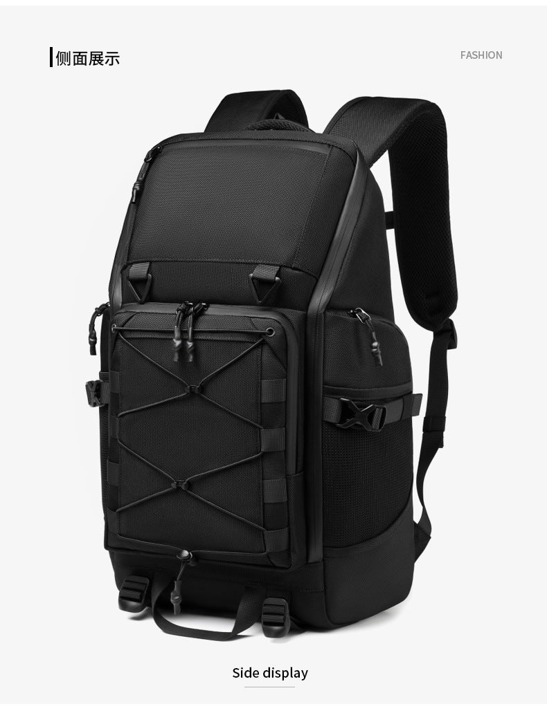 OZUKO Travel Backpack Men's Large Capacity Waterproof Outdoor Mountaineering Computer Backpack Camouflage Commuting School Bag