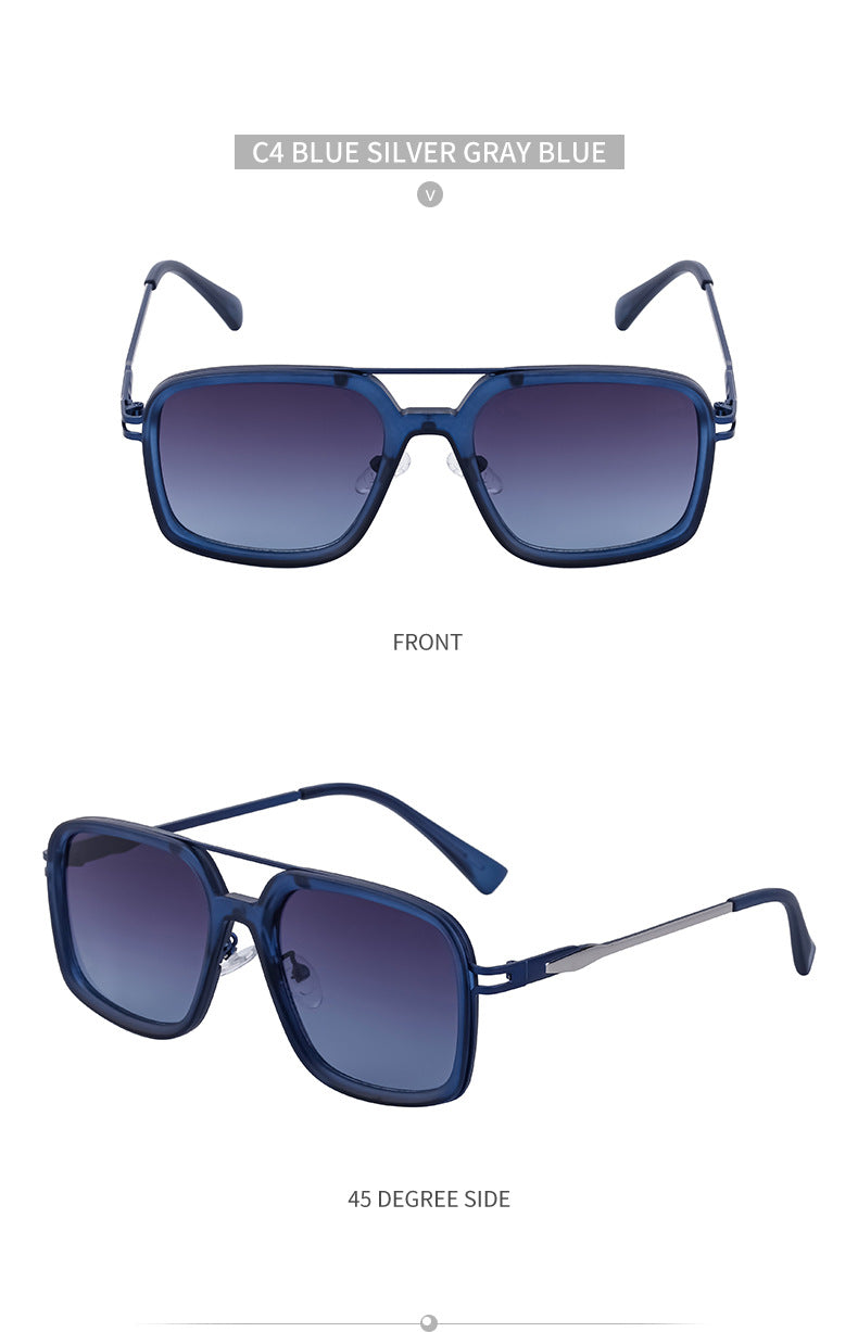 2025New style sunglasses for men with a high-end feel, vintage driving sunglasses, square frame glasses wholesale